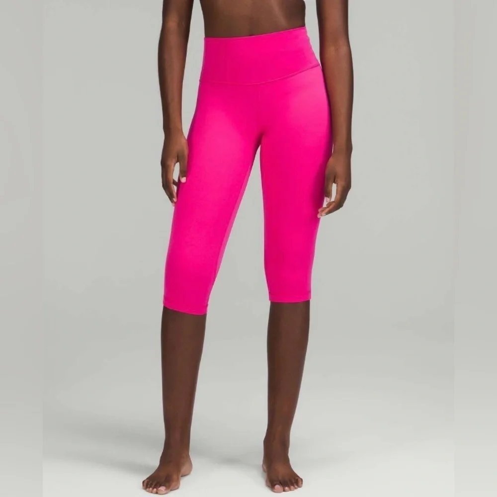 Lululemon 2022 Align High-Rise Crop 17" Sonic Pink Yoga Leggings 10 - Picture 11 of 11